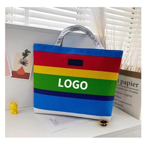 Rainbow Canvas Tote Bag 1