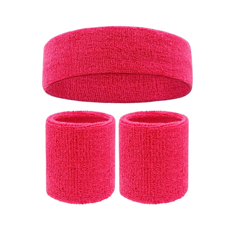 Sweatband Sports Headband Wristband Set 21