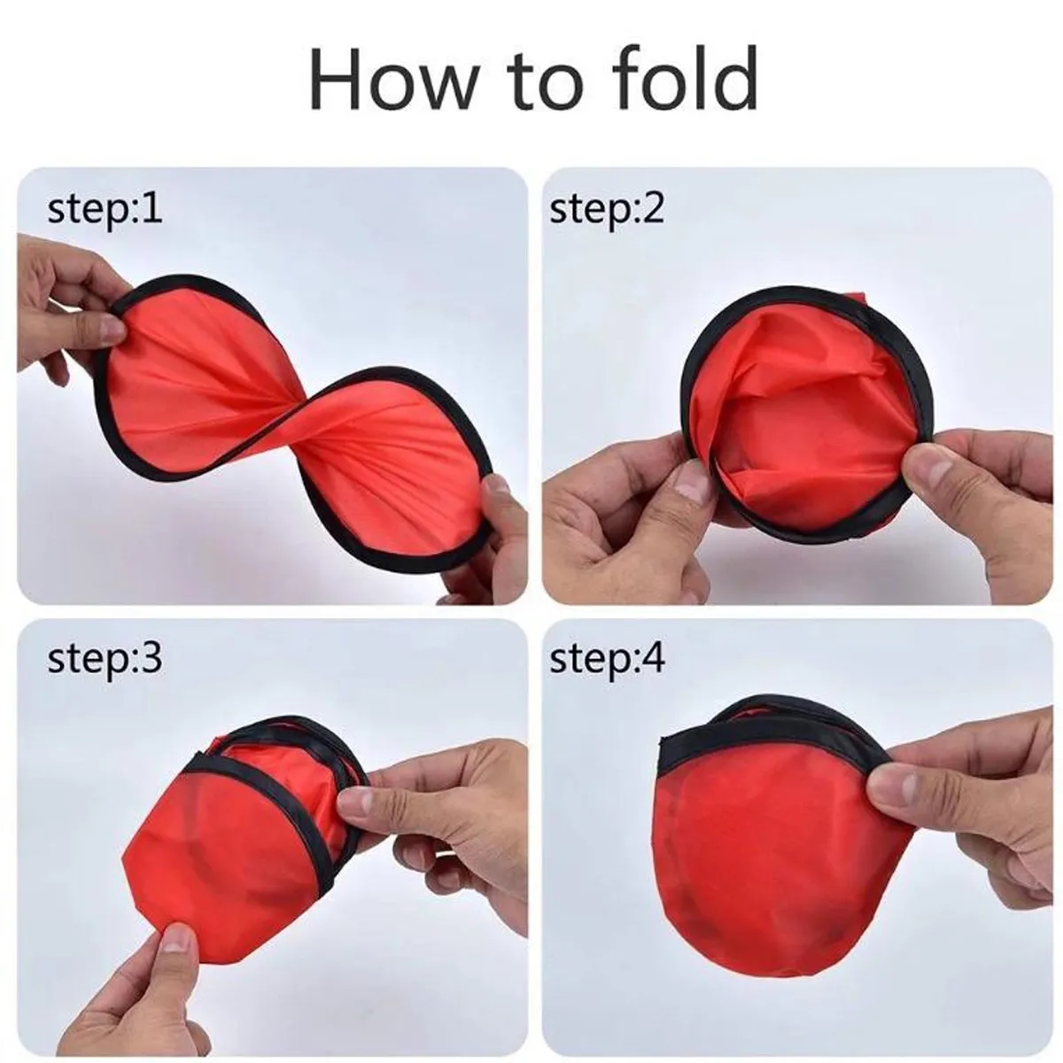 Custom Portable Foldable Polyester Hand Held Disc Fan 9