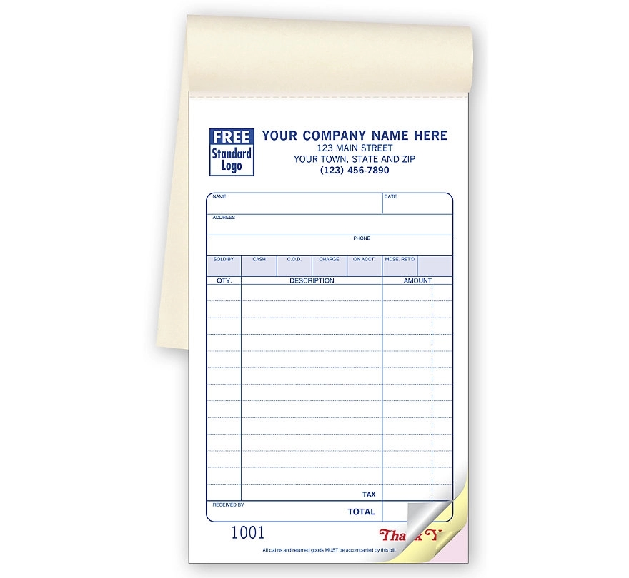Sales Books, Multi-Purpose Classic Design, Meduim Size 1