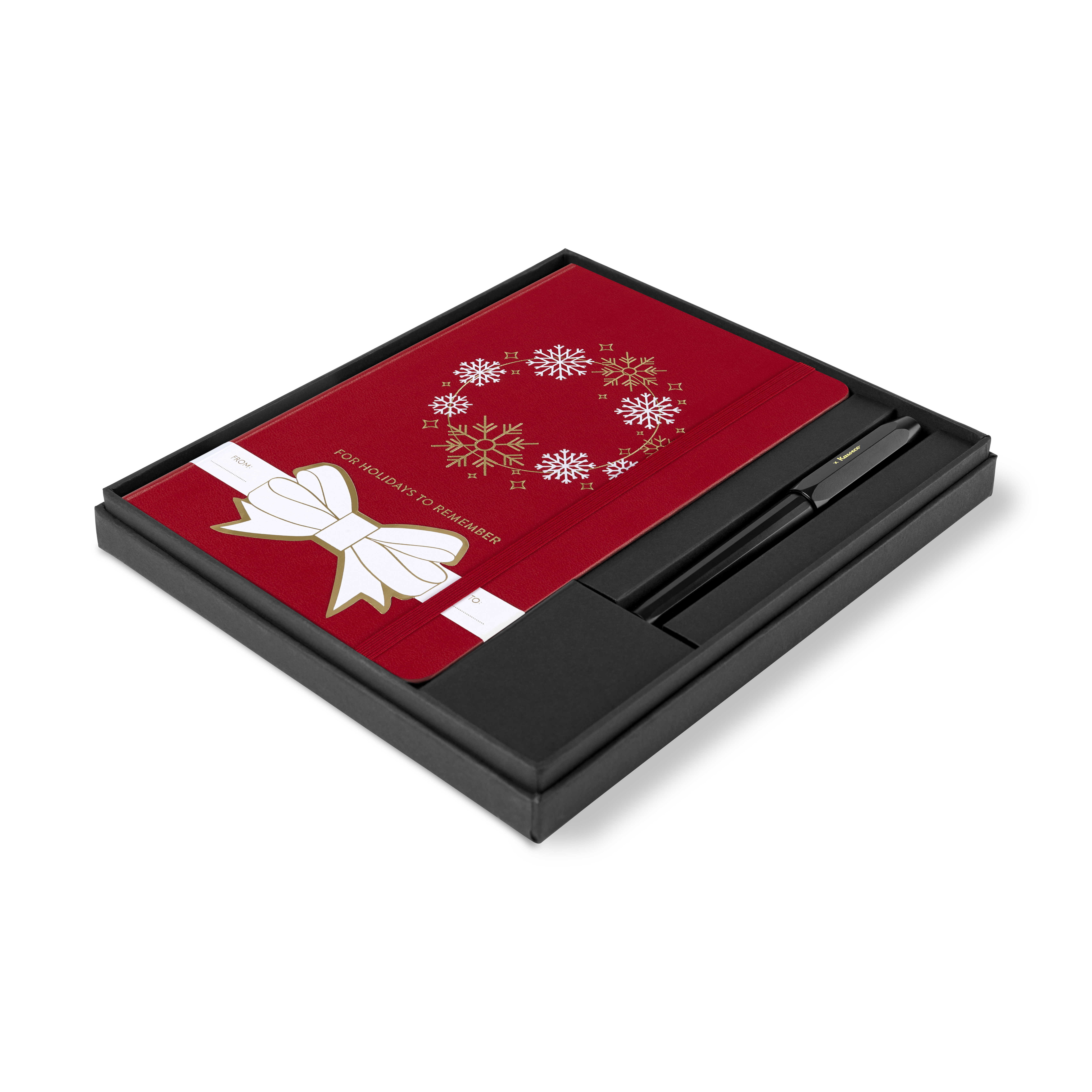 Moleskine® Hard Cover Holiday Notebook and Kaweco Pen Gift Set 14