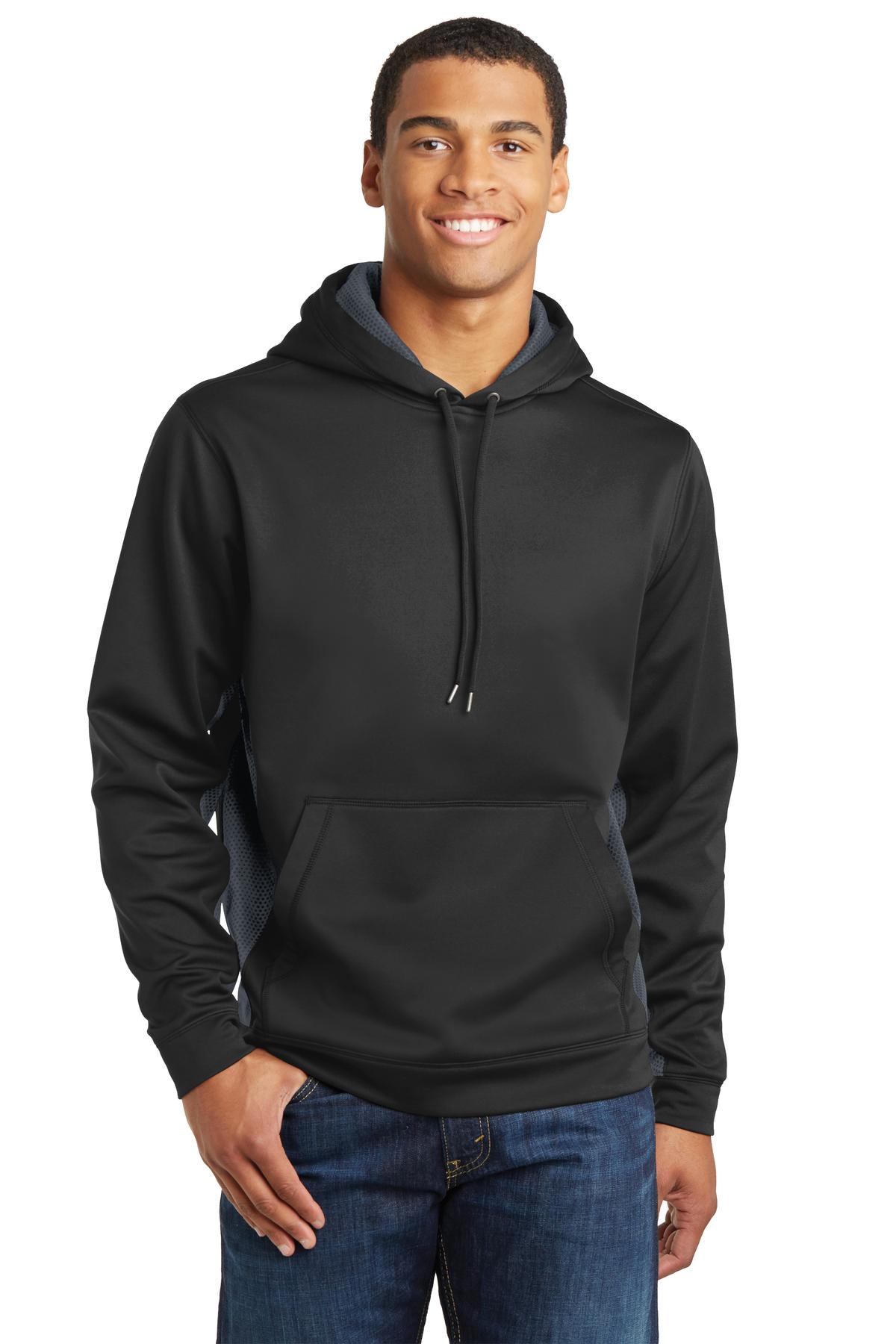 Sport-Wick CamoHex Fleece Colorblock Hooded Pullover