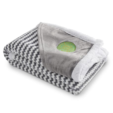 Field & Co.® Chevron Striped Sherpa Blanket 110