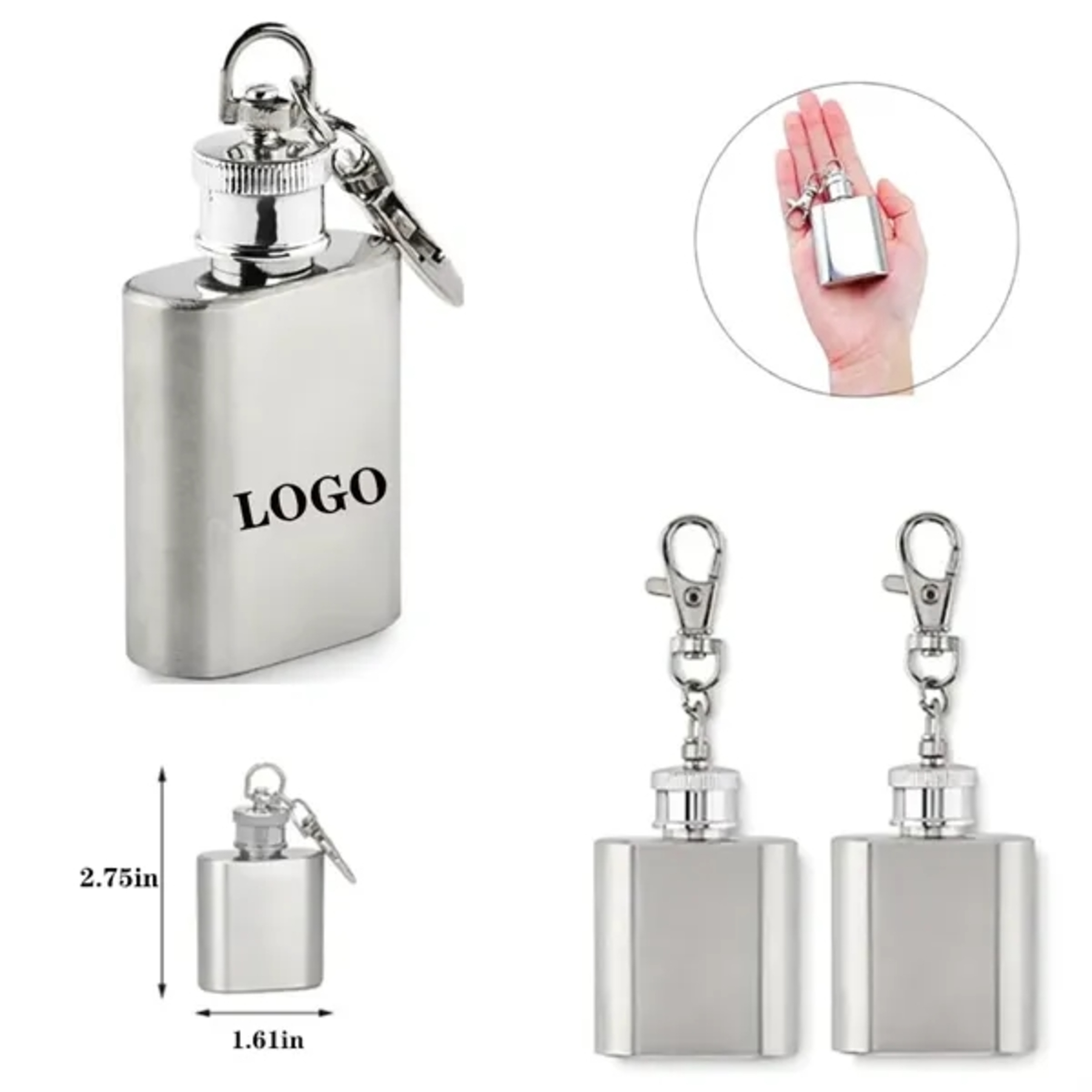Mini Keychain Wine Bottle 2
