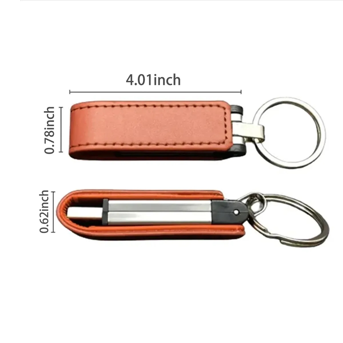 Keychain Metal High Speed Leather Flash Drive 5