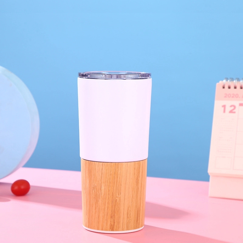 Custom 20 oz Insulated Bamboo Travel Tumbler With Lid 4
