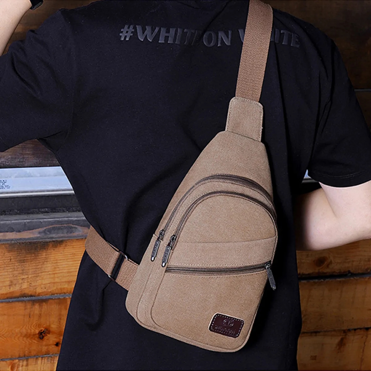 Wear and Scratch Resistant Canvas Crossbody Sling Bag 4