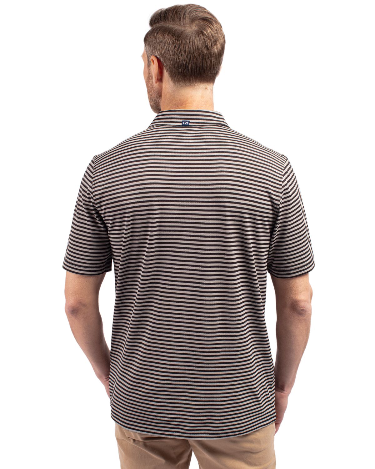 Cutter & Buck Virtue Recycled Stripe Featherlight Pique Mens Big & Tall Polo Big & Tall 17