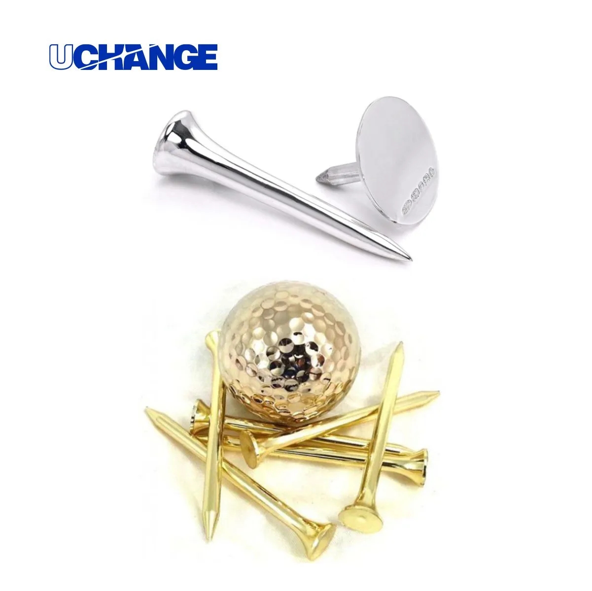 42mm Zinc Alloy Golf Tee Electroplated Durable 1