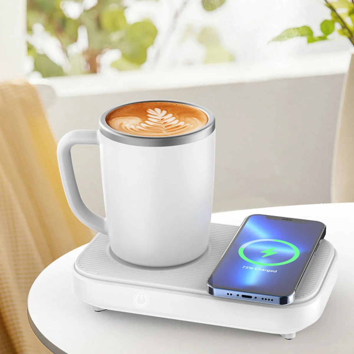 3 in 1 Heating Cooling Coffee Mug Warmer with 15W Wireless C 6