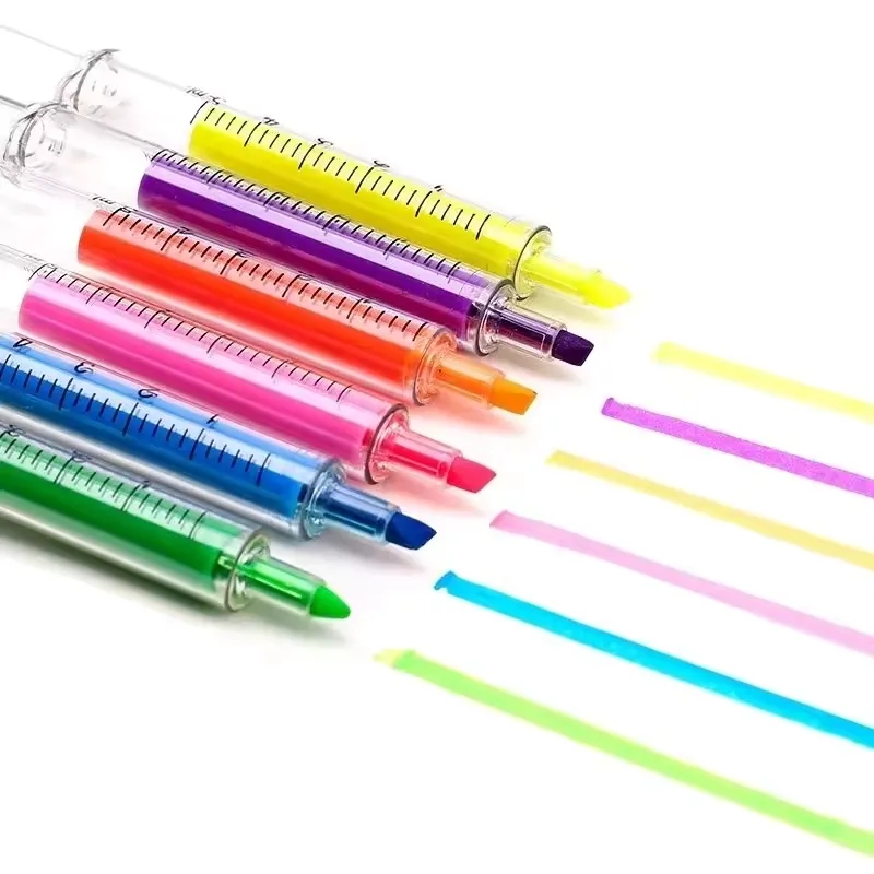 Syringe Ball Pens With Highlighter 1