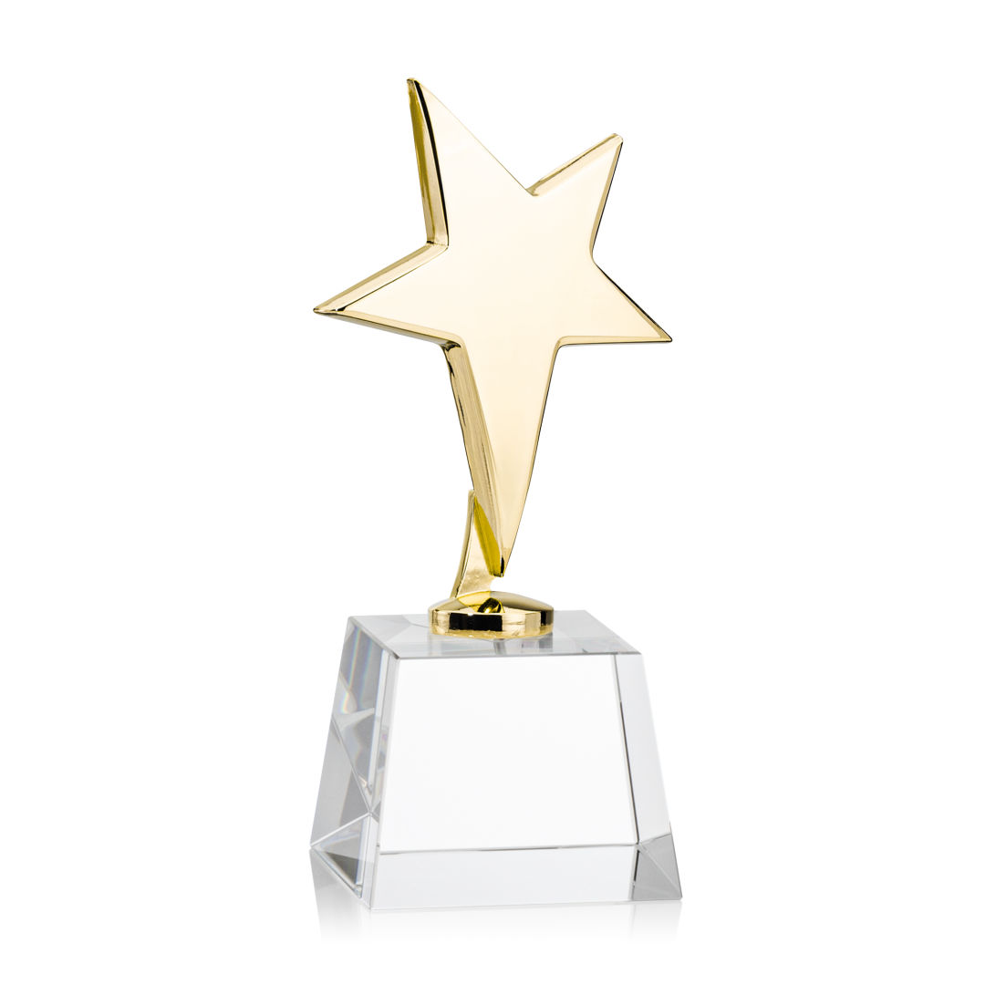 Tuscany Gold Star VividPrint™ Award on Robson Base - Clear 3