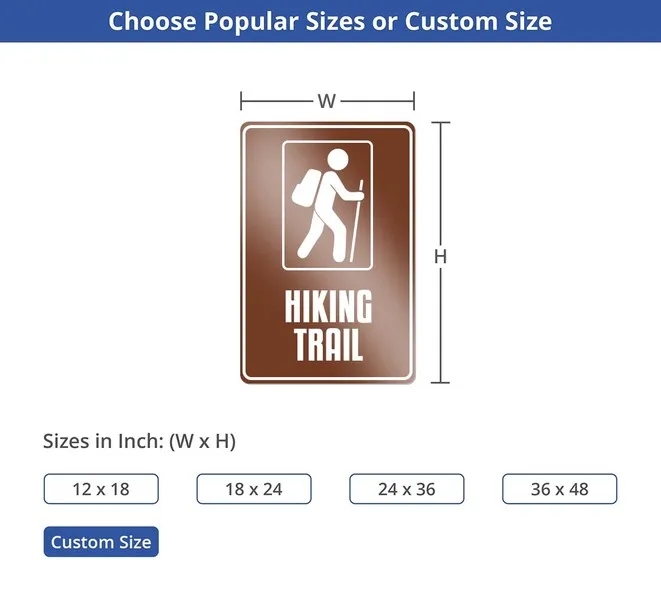 Reflective Custom Trail Markers Signs (1ft x 1ft/Sqft) 7