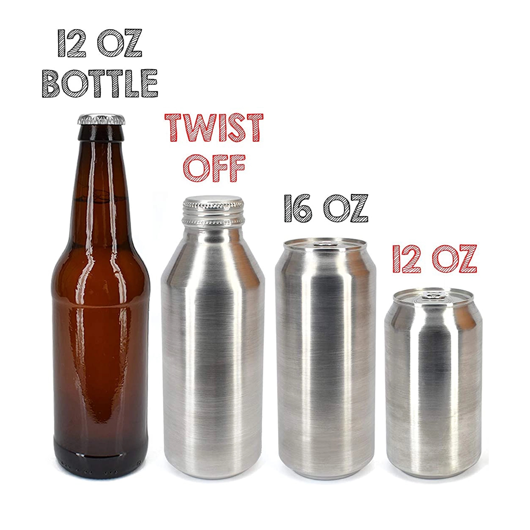 Slim Can Cooler Stainless Steel Double-walled Insulator 12oz 6