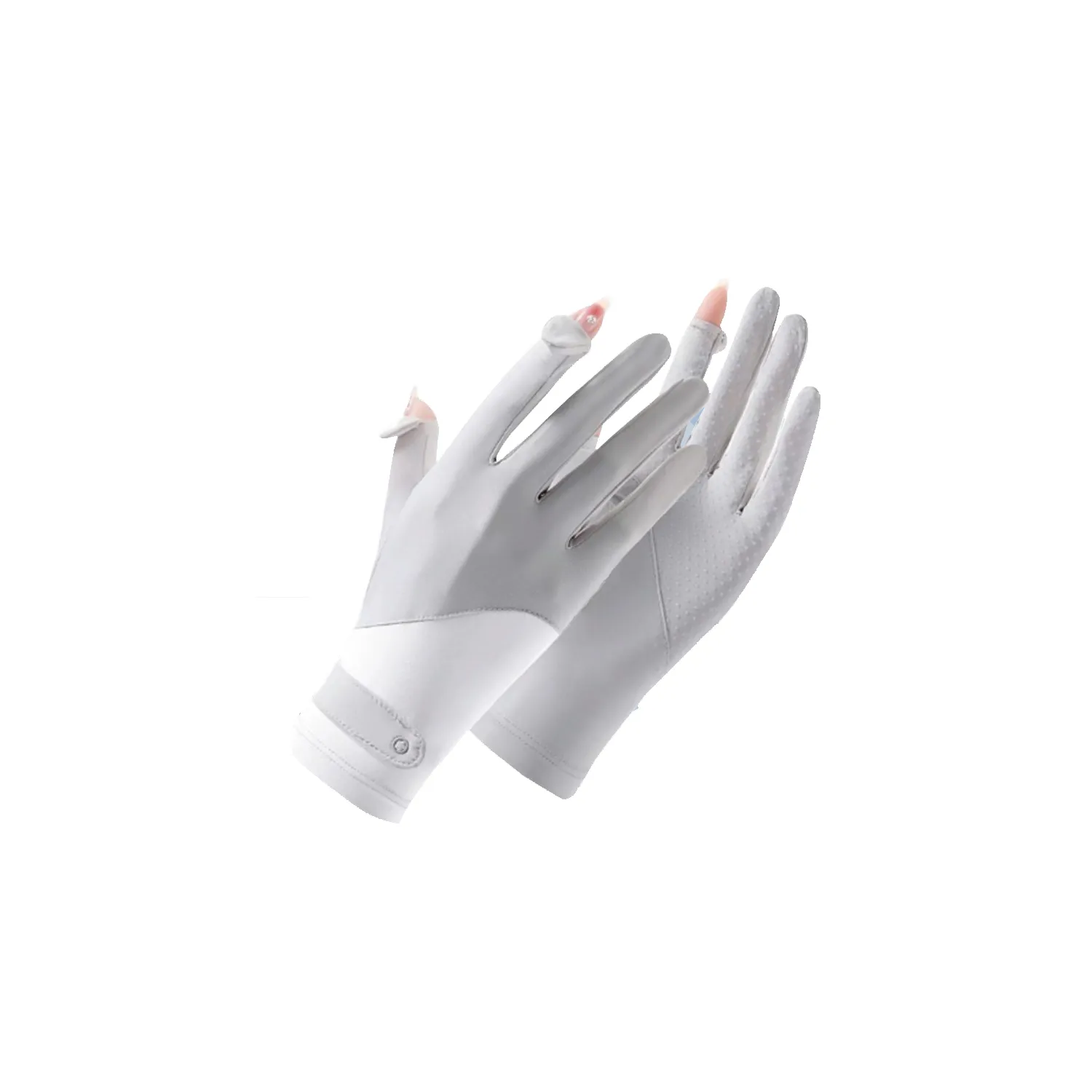 Ice Silk Breathable Fingerless Gloves 5