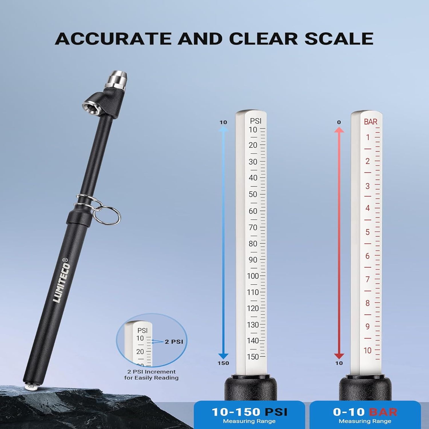 14" Dual Head Tire Pressure Gauge 4