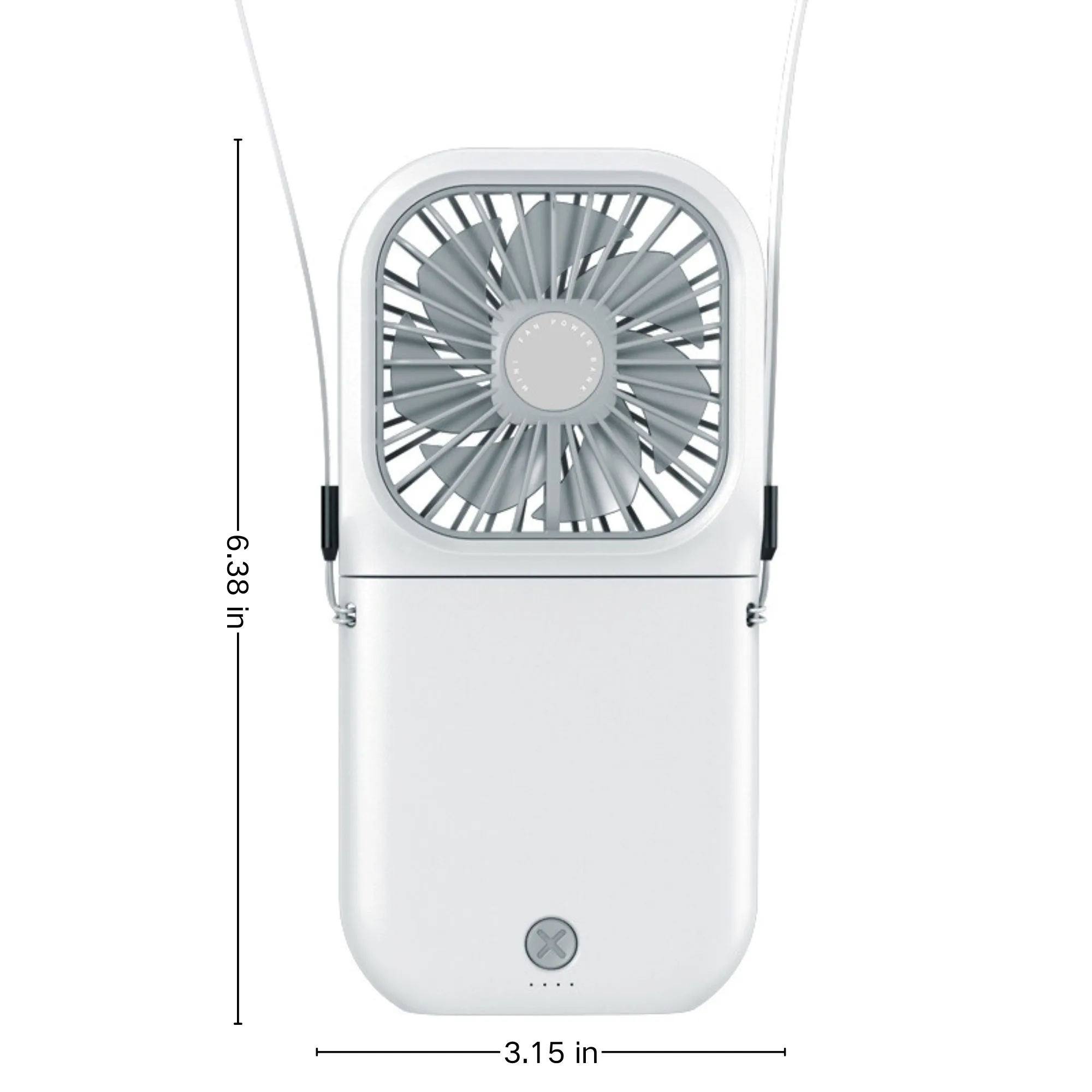 Neck Hanging Foldable Large Capacity Battery Portable Fan 5