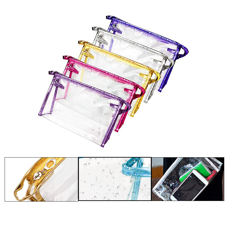 Portable Transparent Waterproof Cosmetic Bag/Makeup Tool Organizer Bag 2