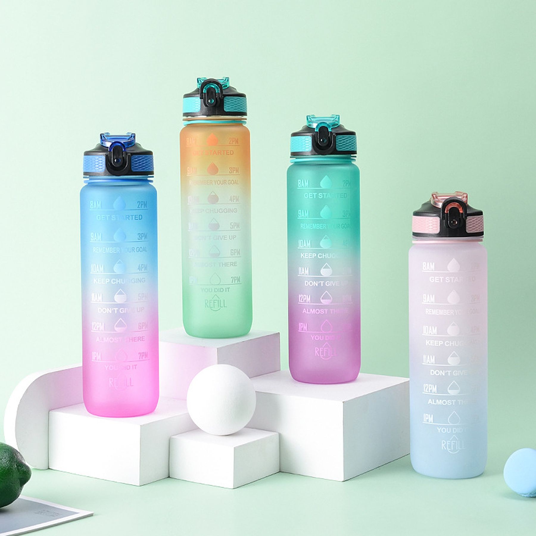 32Oz Motivational Fitness Leak-Proof Sports Water Bottle 7