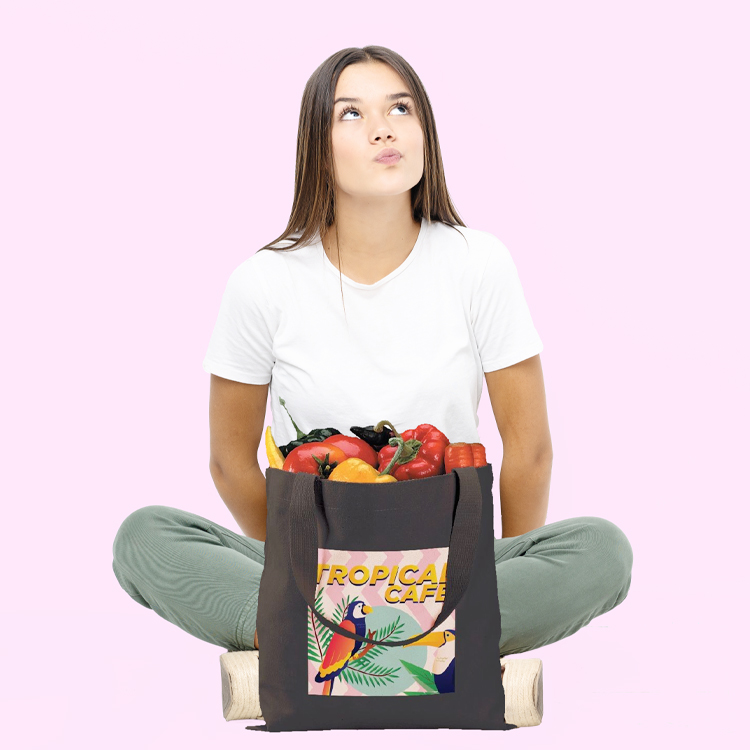 12 oz. Econo Black Cotton Tote 1