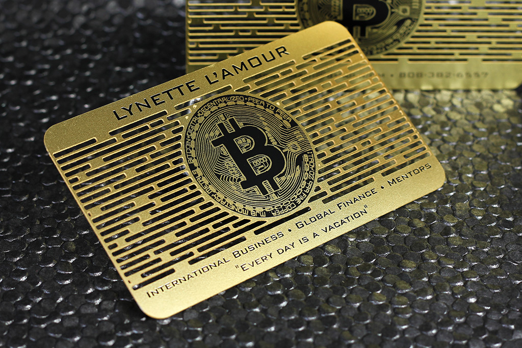 Brass Finish Business Cards 3