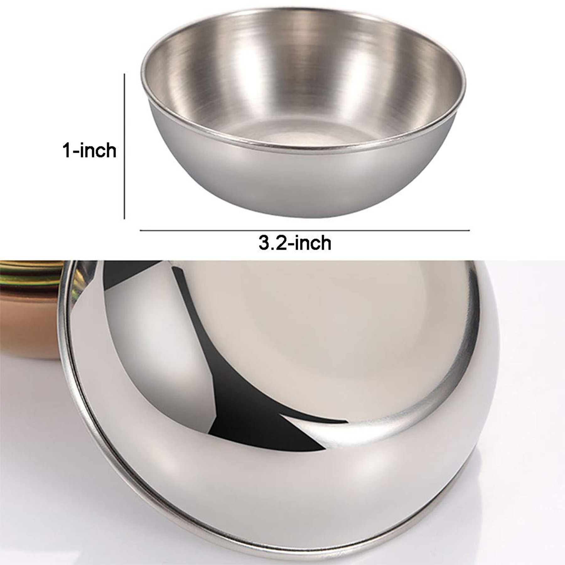 Stainless Steel Sauce Dishes 3