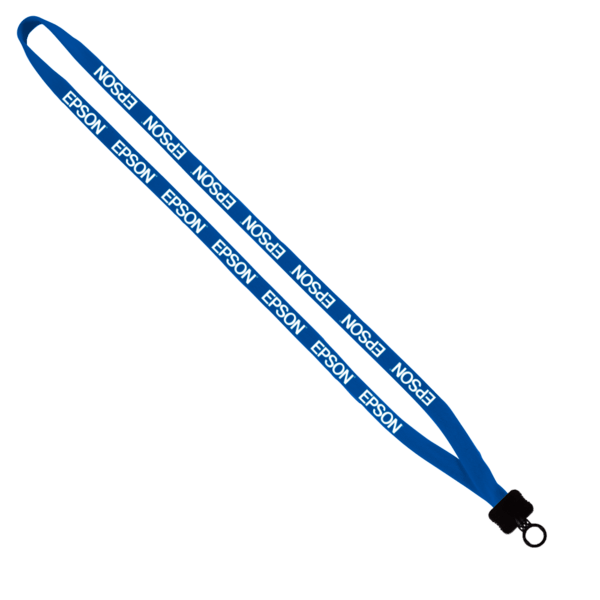 1/2" Cotton Lanyard with Plastic Clamshell & O-Ring 25