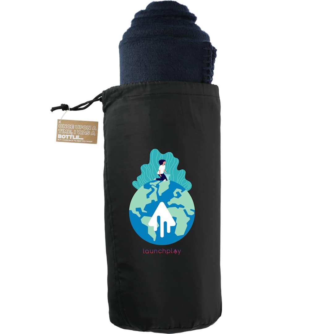 100% Recycled PET Fleece Blanket with RPET Pouch 92