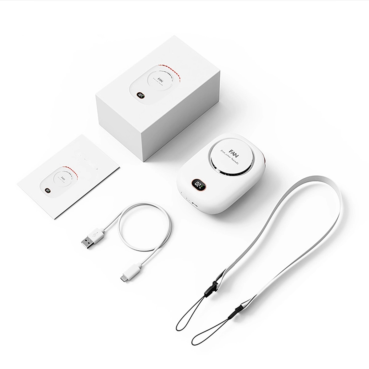 Usb Charging Mini Desktop Small Fan Neck 3