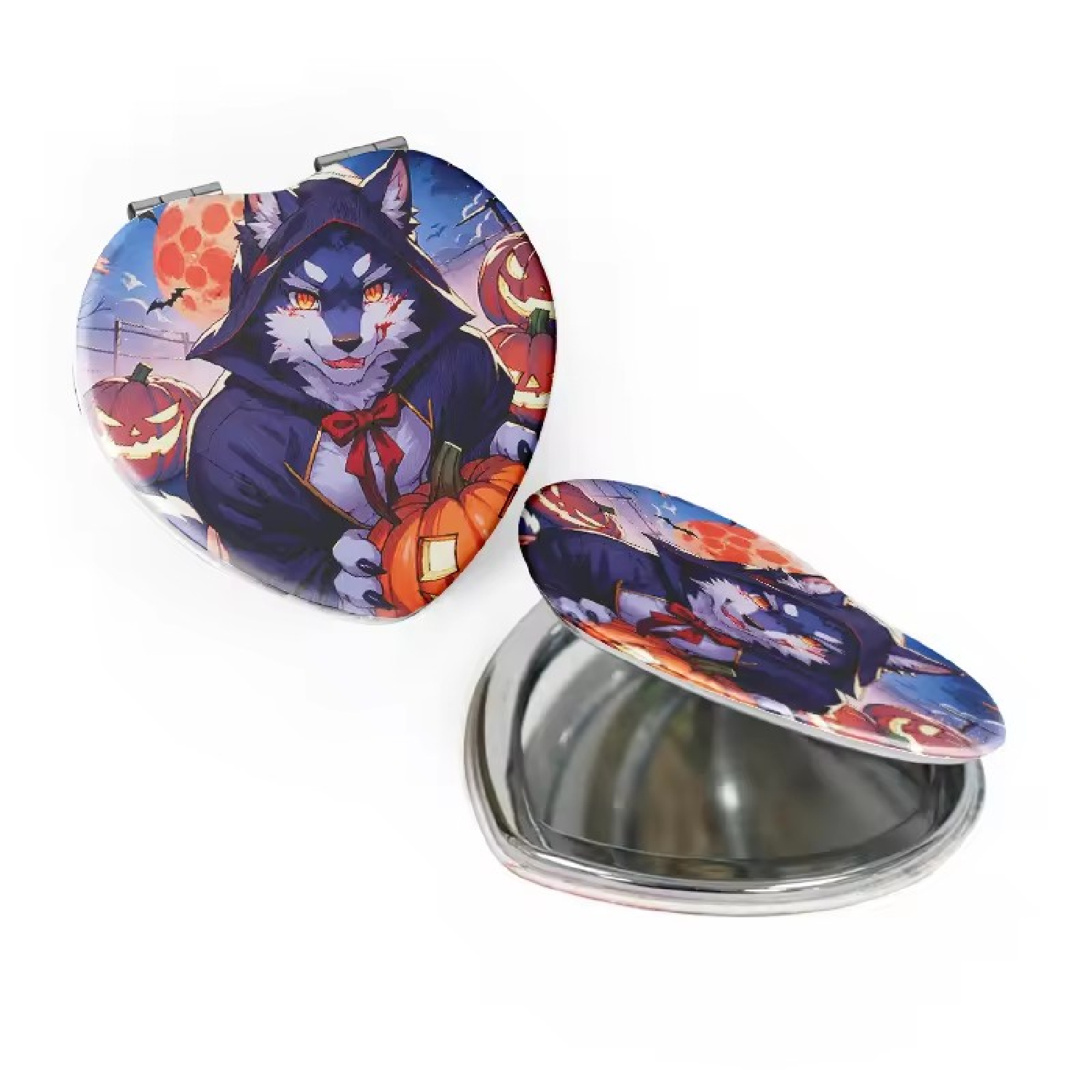 Heart Shape Folding Compact Mirror 4