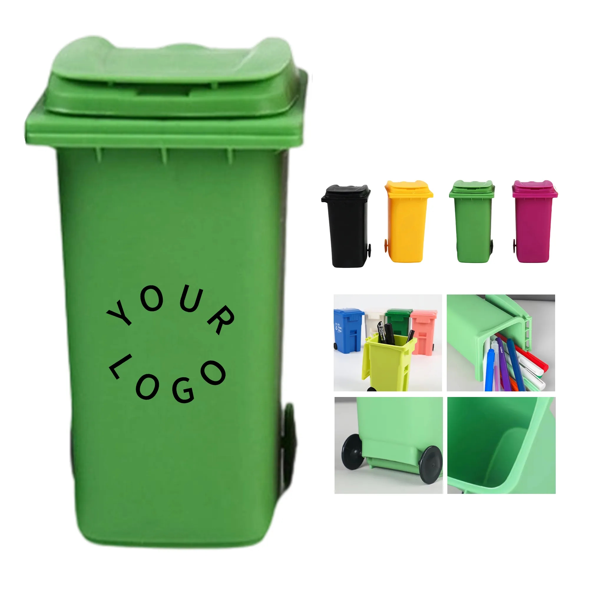 Pen Holder Trash Bin Plastic 4