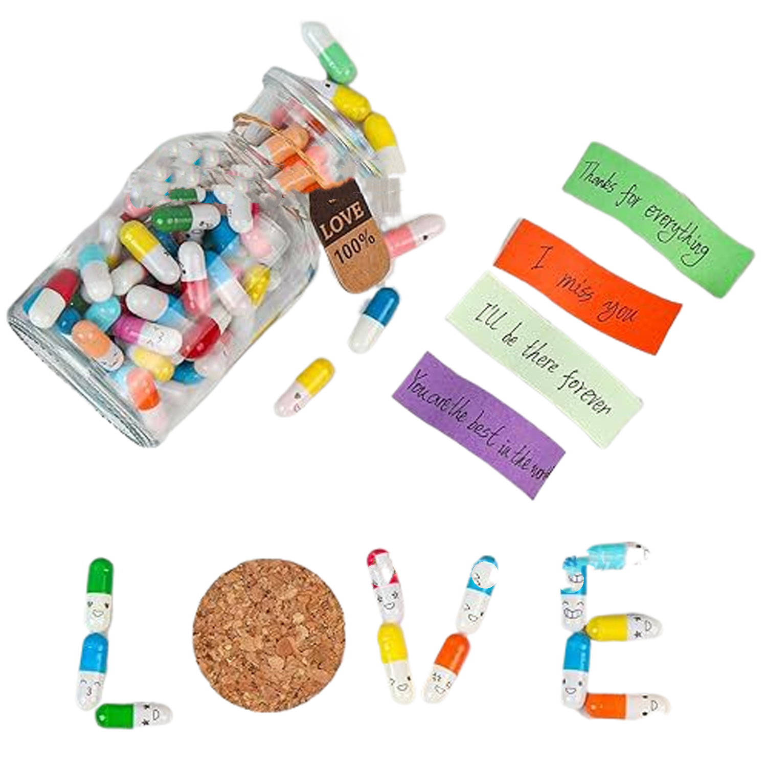 Capsule Letters Message in a Bottle 4