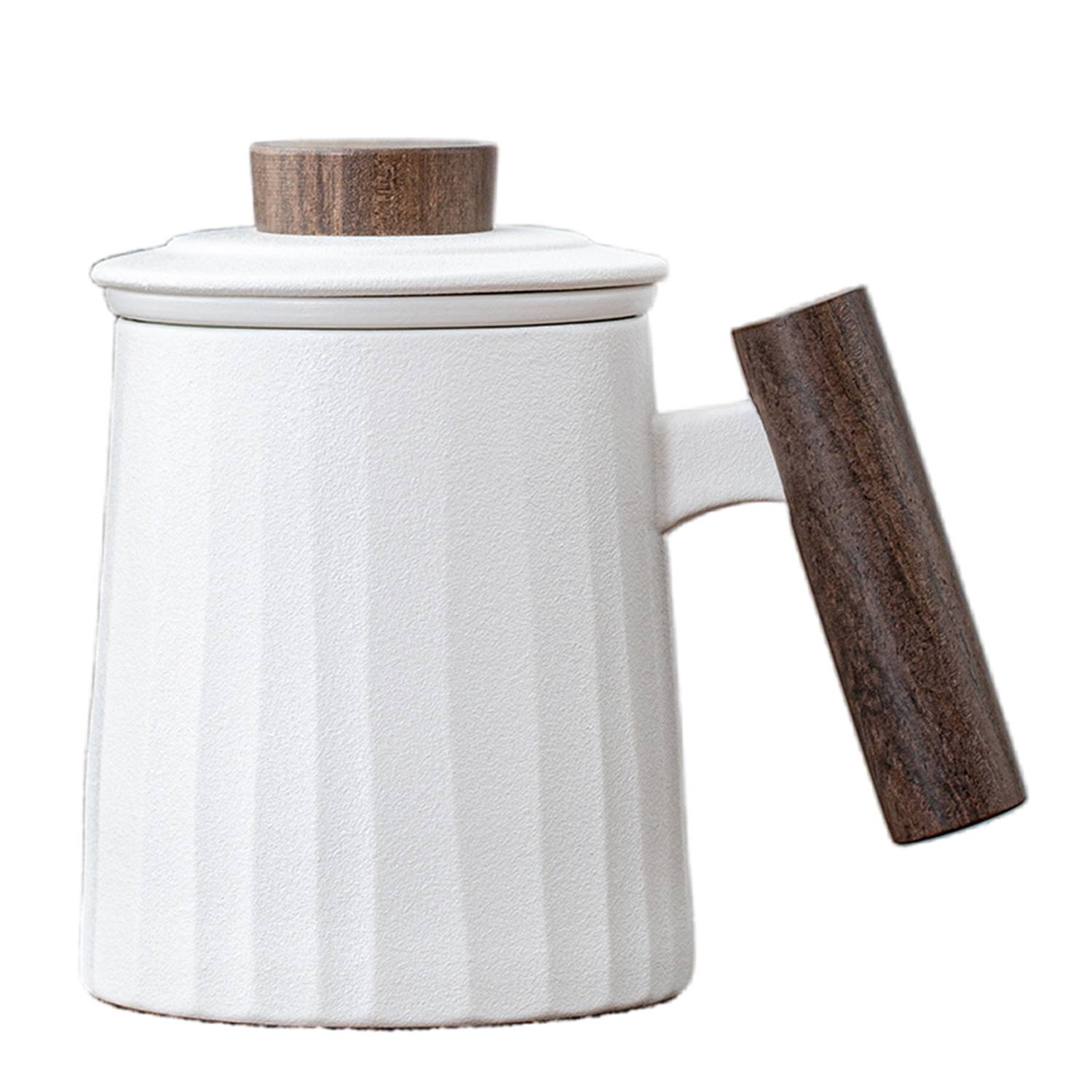 Large Capacity Ceramic Mug Customized with Lid Filter 3