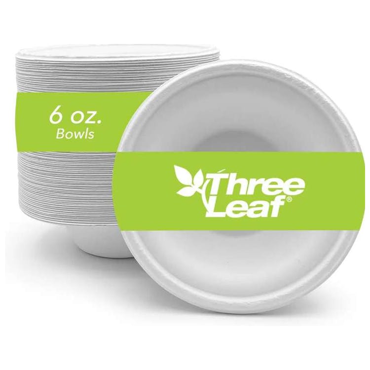 Three Leaf 6oz. Bagasse Bowls 50 Pack 2