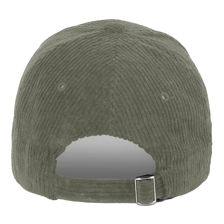 Stock Corduroy 6-Panel Structured Cap w/ Metal Buckle 8