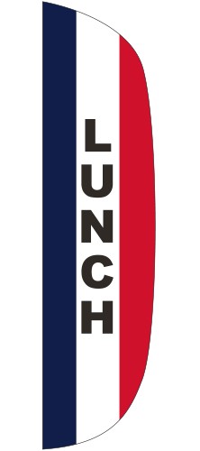 "LUNCH" 3' x 12' Message Flutter Flag 1
