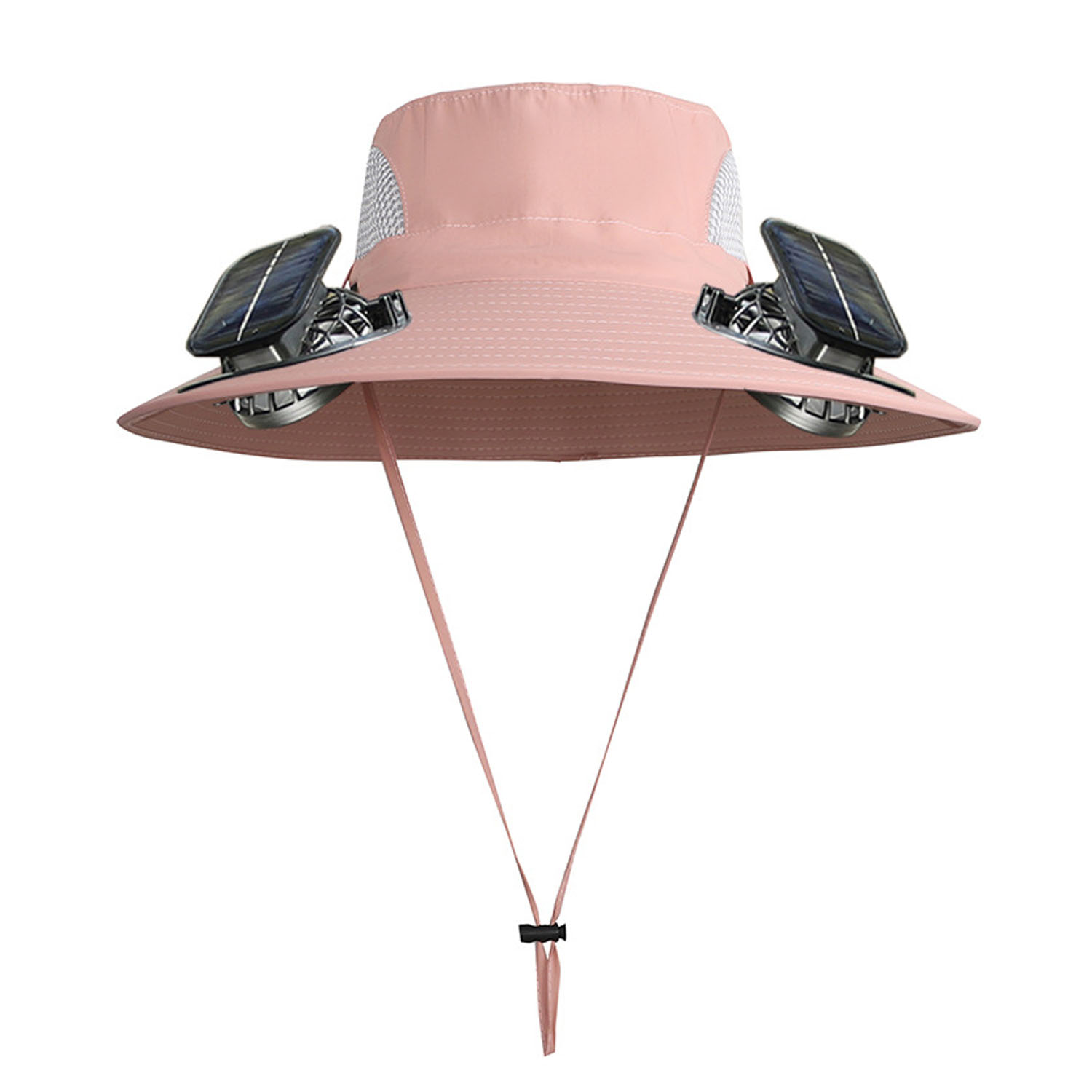 Wide Brim Waterproof Polyester Bucket Hat w/ Fans 4