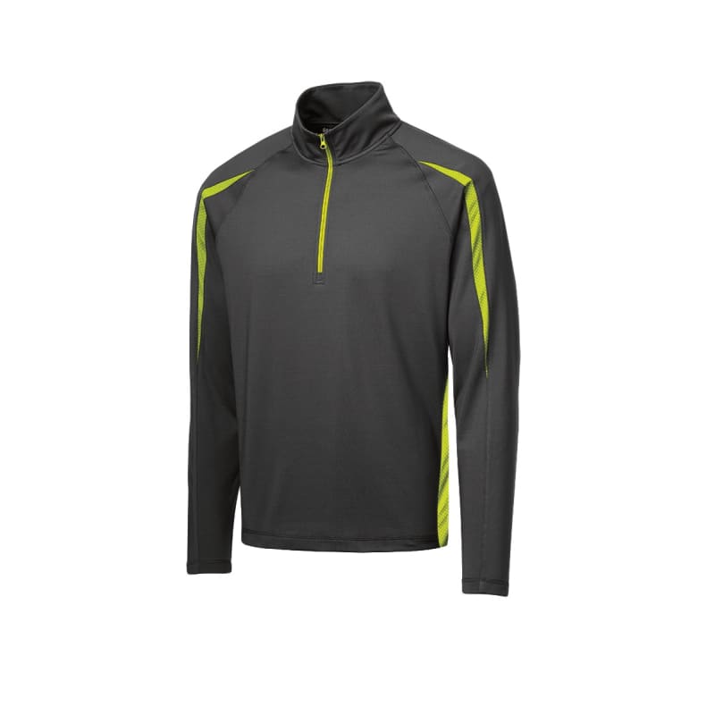 Sport-Tek Sport-Wick Stretch 1/2-Zip Colorblock Pullover., custom hoodie or sweatshirt with logo imprint 12