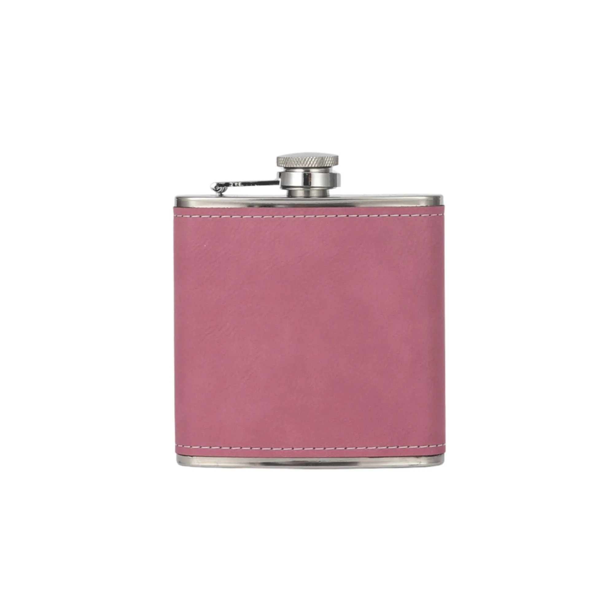 Engraved Leather Hip Flask 6oz 17