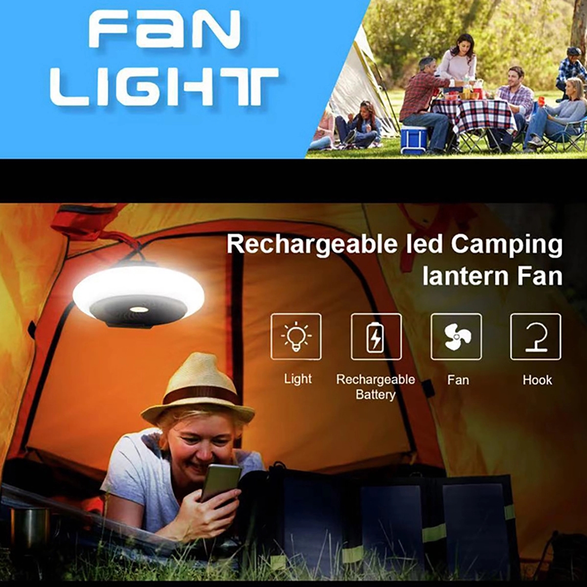 Camping Fan With Night Light 4