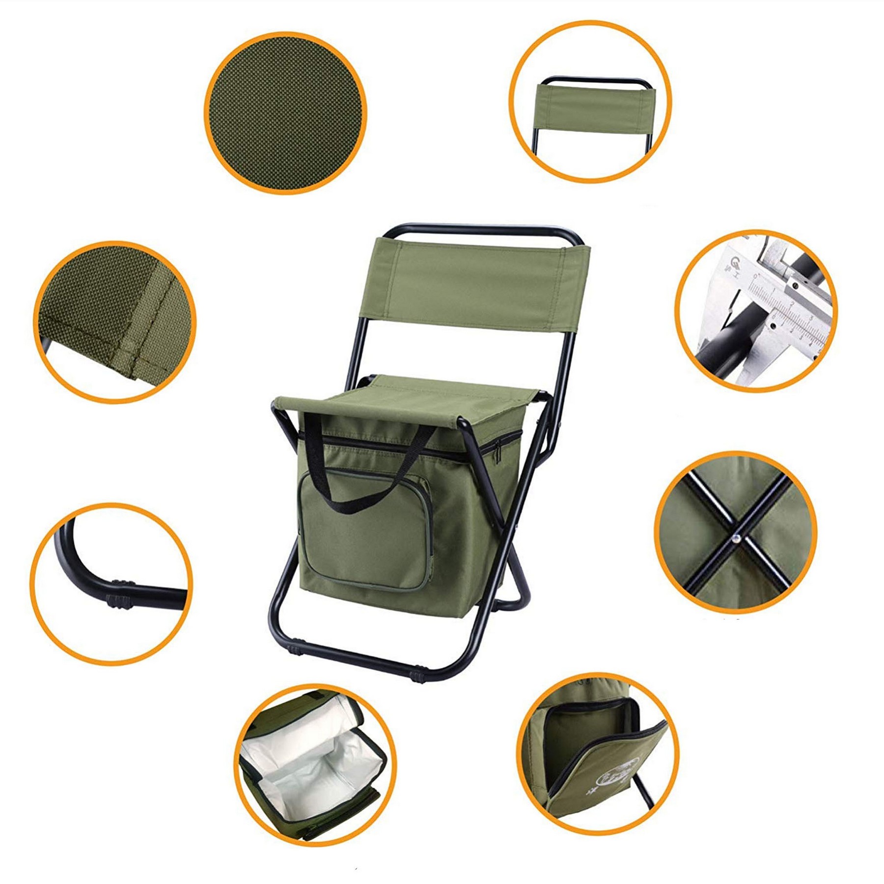 Portable Foldable Outdoor Camping Cooler Chair 3