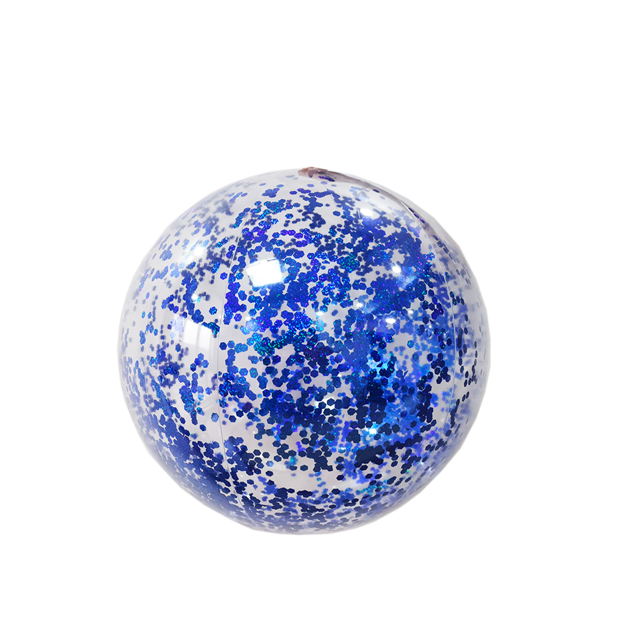 Transparent Glitter Beach Sphere 8.7" x 7.9" x 0.2" 4
