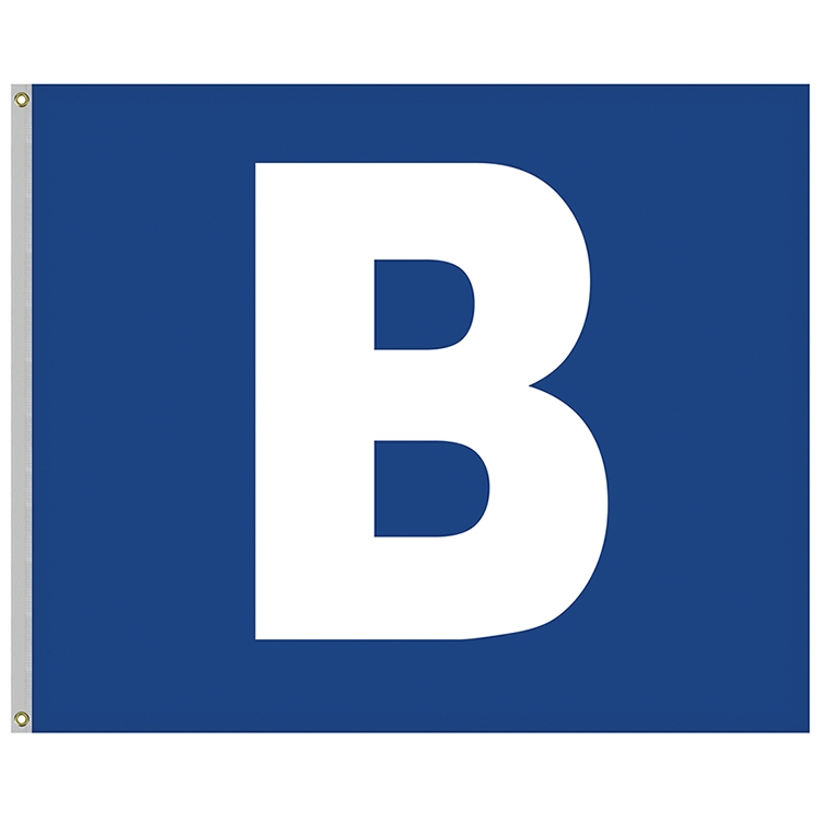 5' x 6' Nylon One Letter School Spirit Flags 12