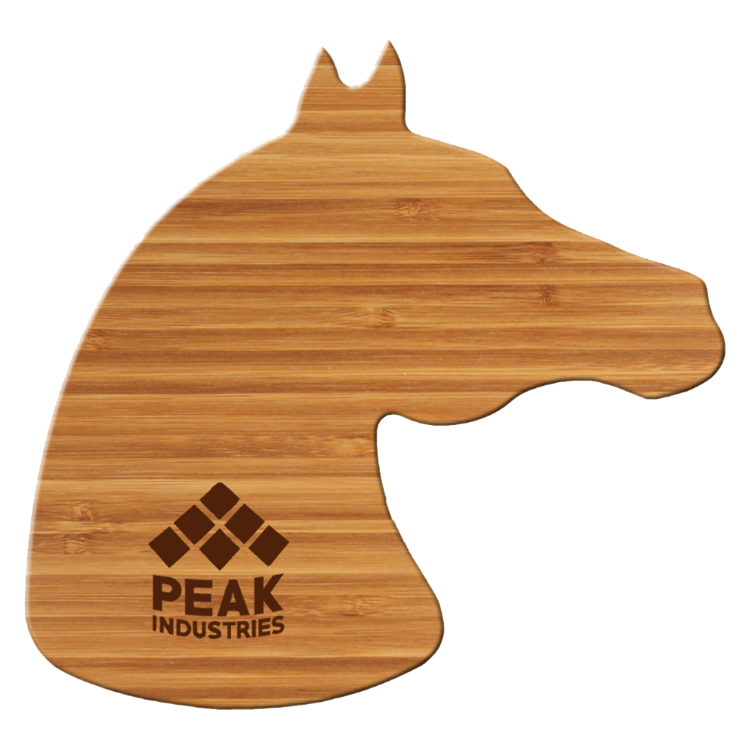 13" Horse Head Bamboo Cutting Board Thick Style 2