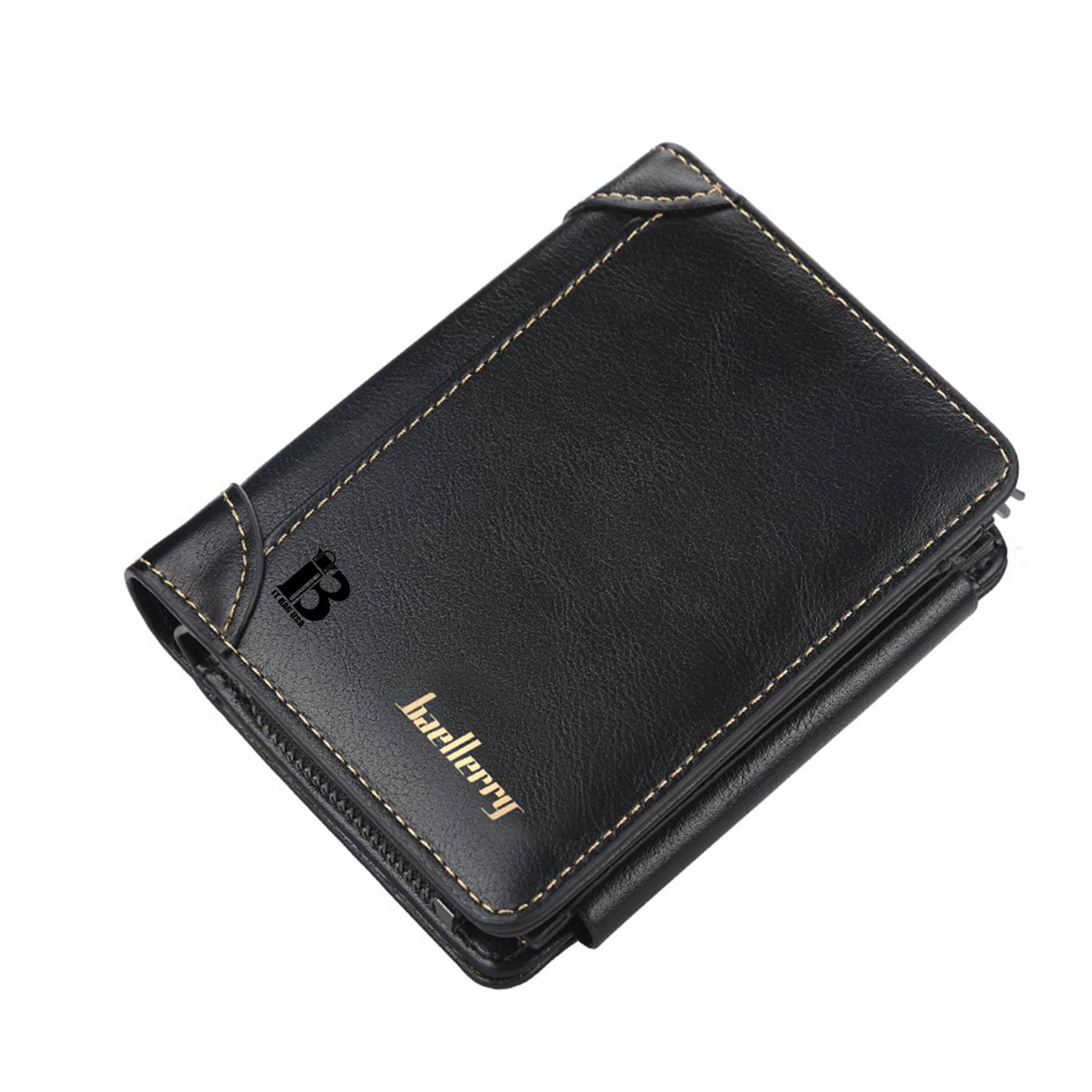 Men's Genuine Leather Passcase Wallet 3