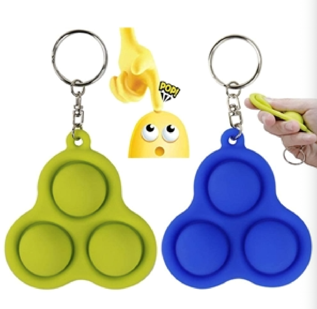 Handheld Mini Anti Stress Pop Fidget Toy Keychain 2