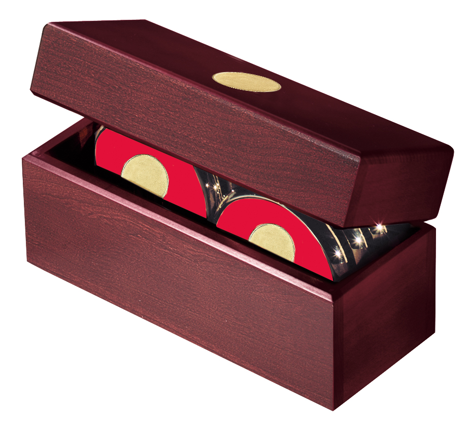 JAFFA® Six Coasters with Solid Cherry Chest 8