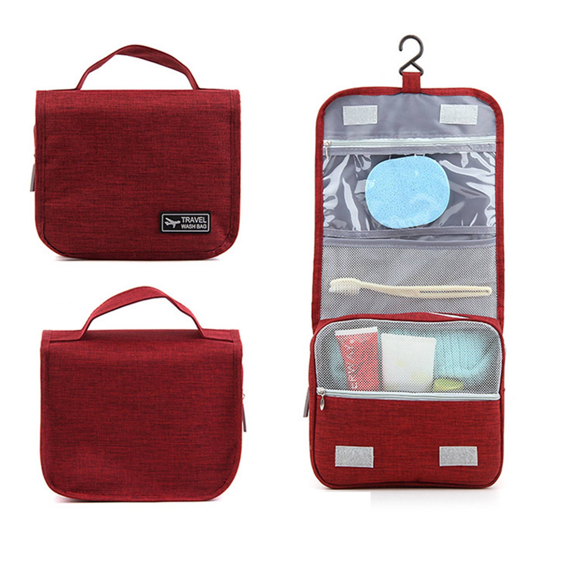 Polyester Waterproof Hanging Toiletry Bags 4