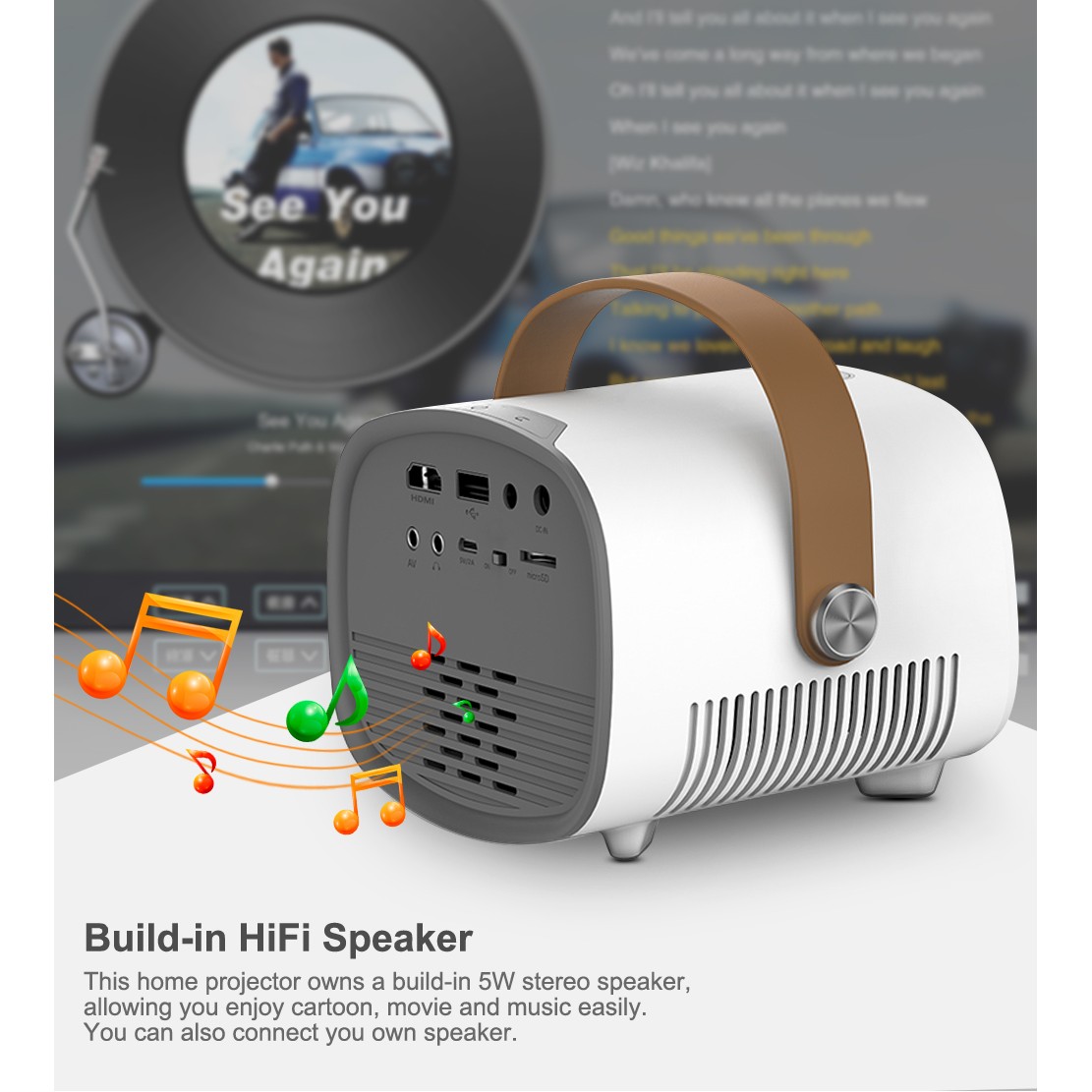 Yg310 Portable For 1080P Video Beamer 3