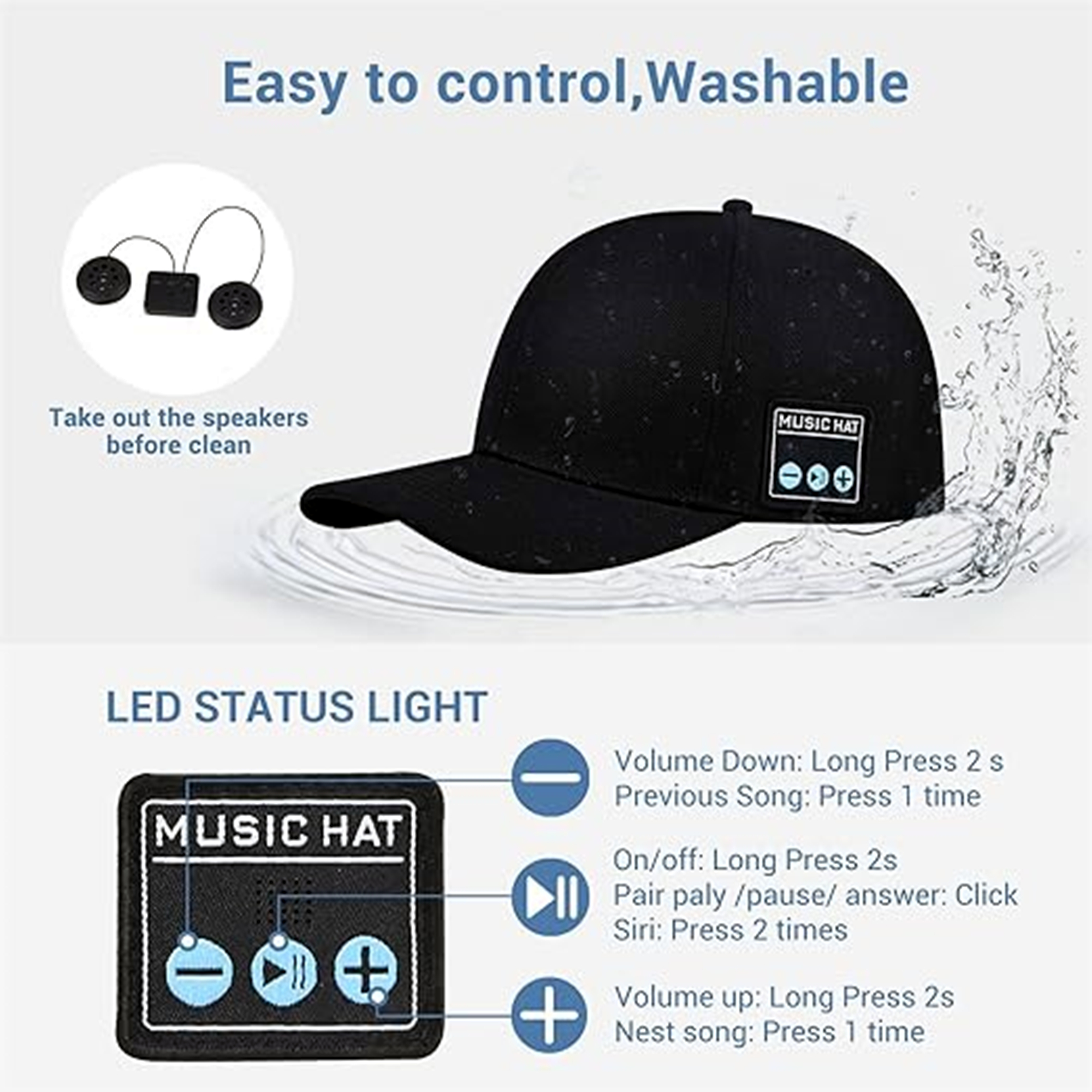 Hat With Wireless Speaker 5